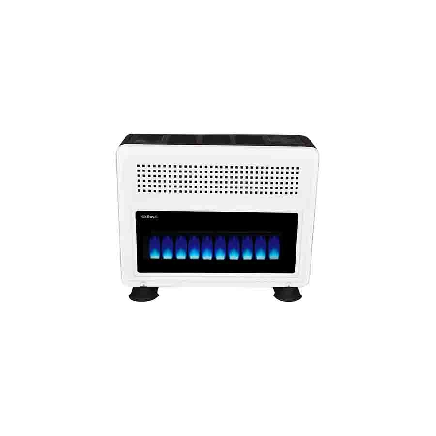 Asroyal HR11000G 10 kW Fansız Camlı Doğalgaz Sobası (Krem)