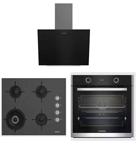 Grundig Siyah Cam Ankastre Set 35.990 TL